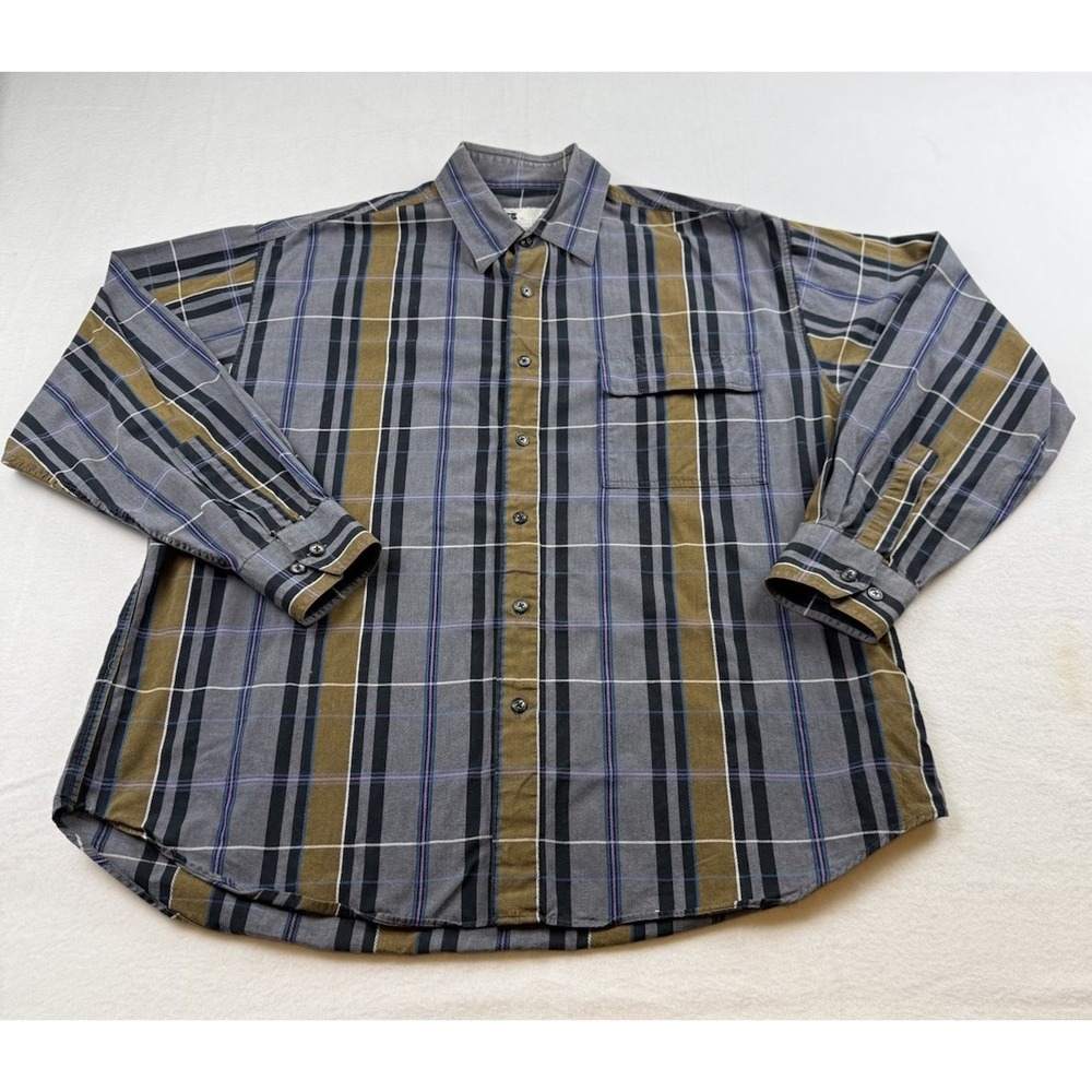 Vintage Reunion Plaid Button Up Shirt Men's M